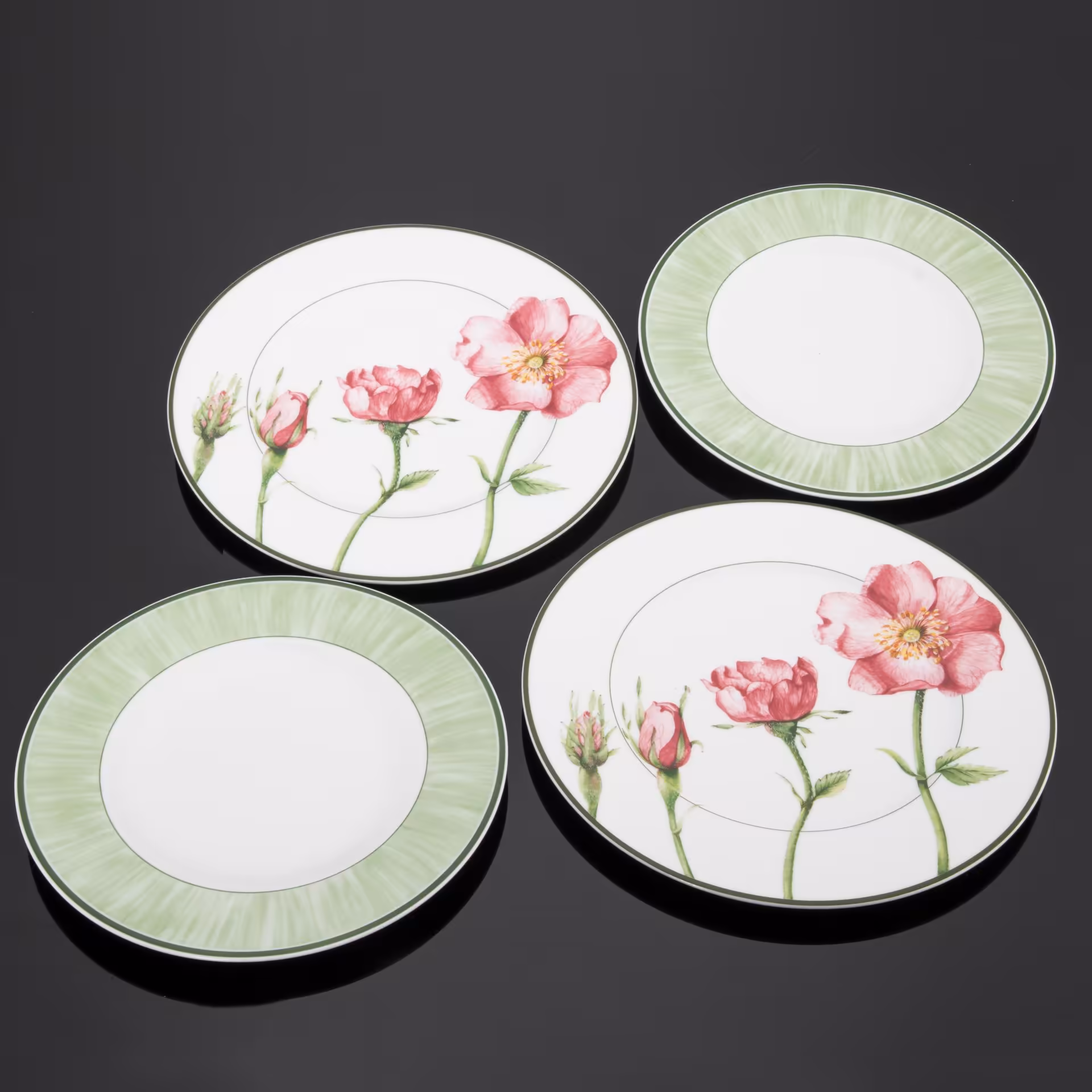Набор из 4 тарелок (2 обеденные, 2 сервировочные) из коллекции Flora, Villeroy & Boch