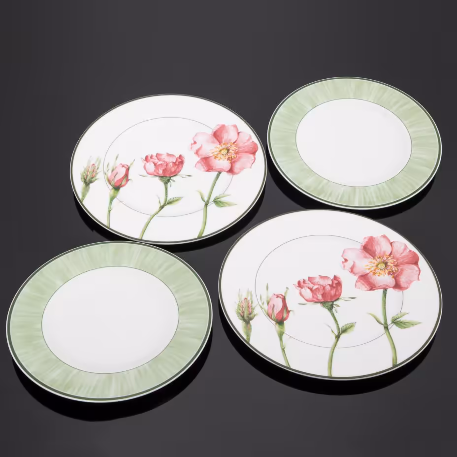 Набор из 4 тарелок (2 обеденные, 2 сервировочные) из коллекции Flora, Villeroy & Boch