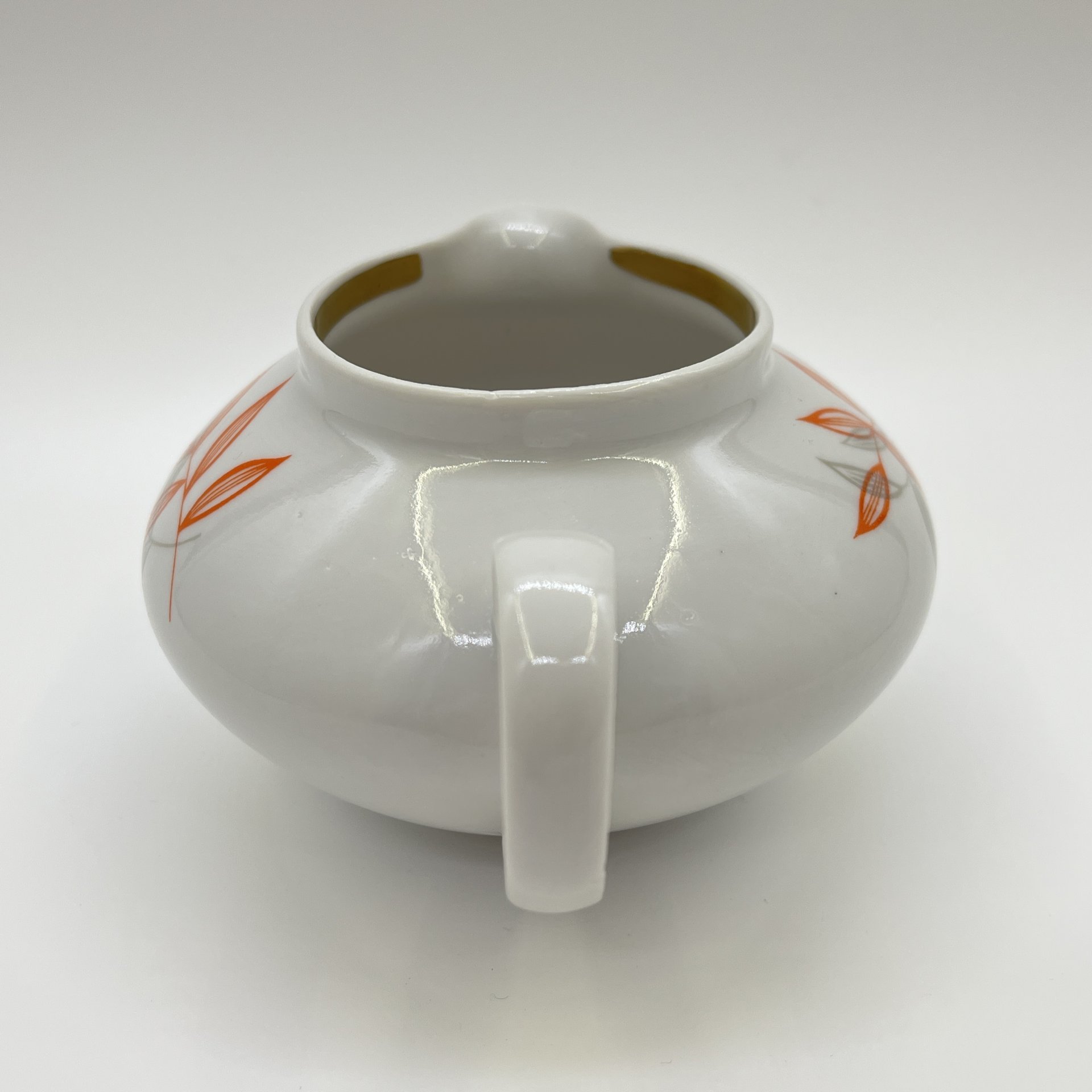 Молочник, фарфор, деколь, золочение, Дулевский фарфоровый завод (Дулёво), СССР, 1968-1991 гг.