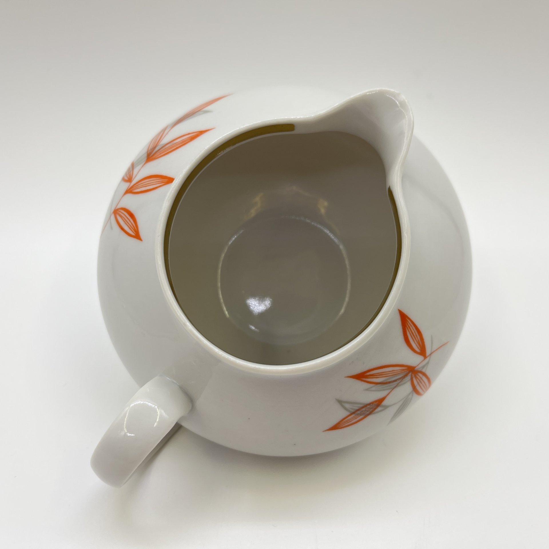 Молочник, фарфор, деколь, золочение, Дулевский фарфоровый завод (Дулёво), СССР, 1968-1991 гг.