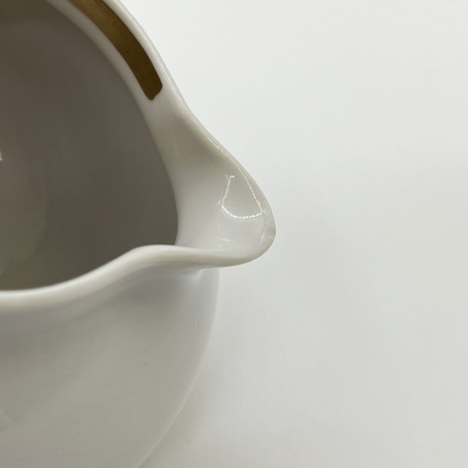 Молочник, фарфор, деколь, золочение, Дулевский фарфоровый завод (Дулёво), СССР, 1968-1991 гг.