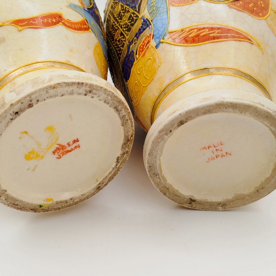 Парные вазы с изображением сцен "Архаты", Сацума (薩摩, Satsuma)