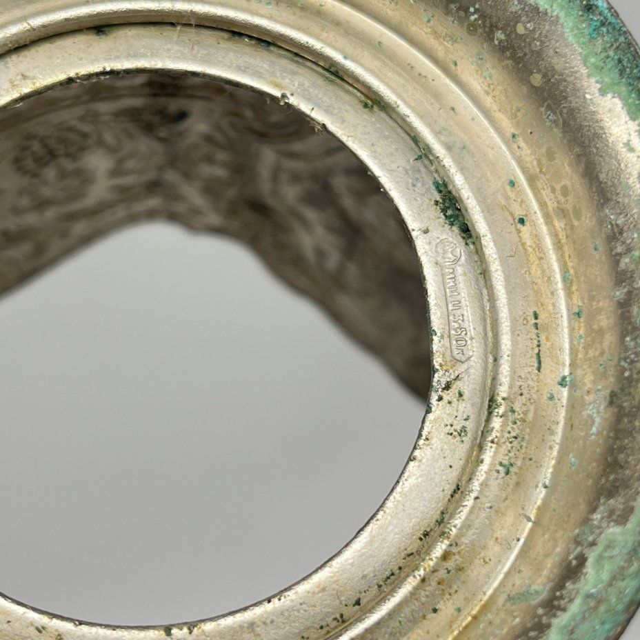 Подстаканник с изображением на космическую тематику, мельхиор (медь-никель), Кольчугинский завод цветных металлов, СССР, 1970-1990 гг.