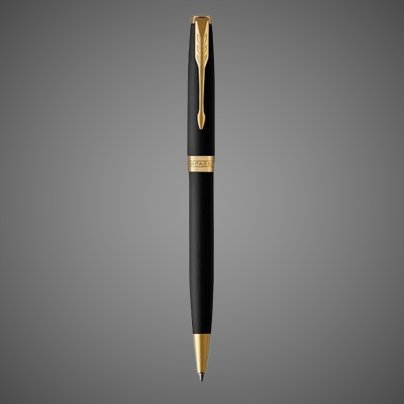 Шариковая ручка Parker Sonnet , Matte Black GT, стержень: M, цвет чернил: black , в подарочной упаковке, Лаки и смолы: лак, латунь, нержавеющая сталь, палладий