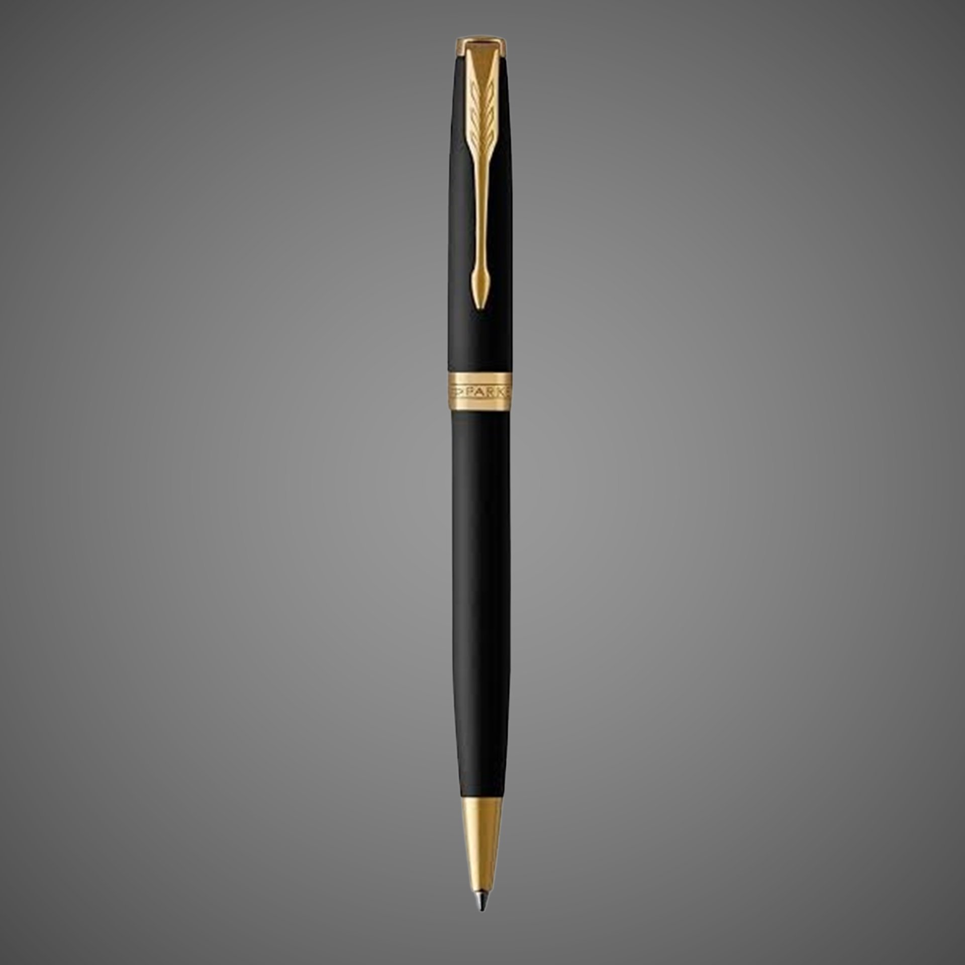 Шариковая ручка Parker Sonnet , Matte Black GT, стержень: M, цвет чернил: black , в подарочной упаковке, Лаки и смолы: лак, латунь, нержавеющая сталь, палладий