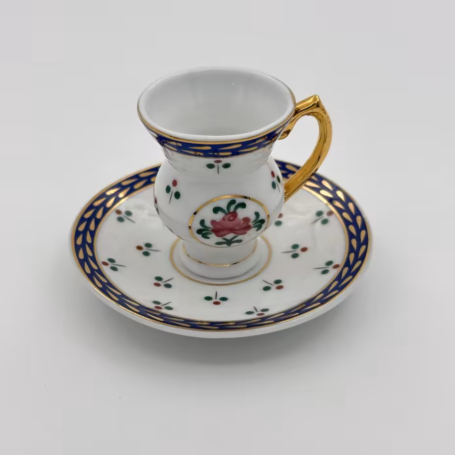 Миниатюра чайная пара, мануфактура "Decoration d'Artiste"