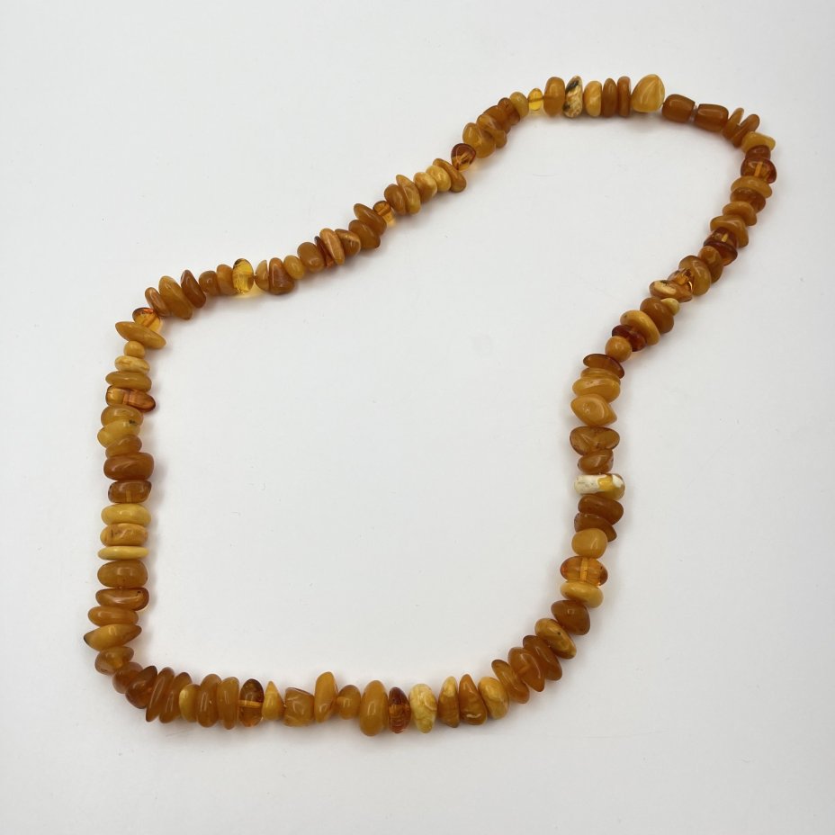 Бусы медового оттенка