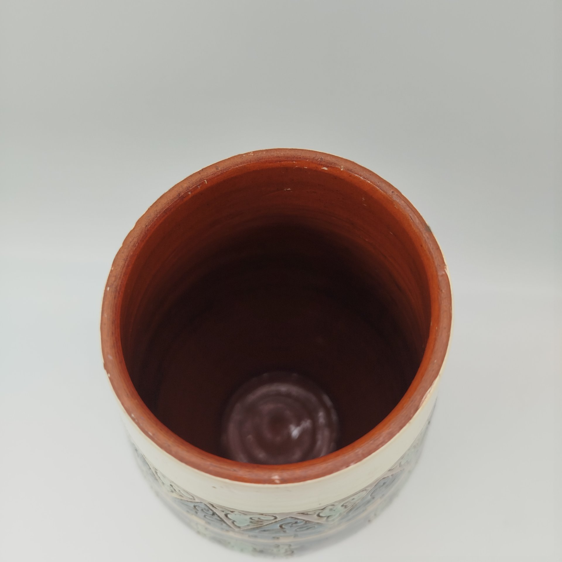 Ваза овоидной формы с орнаментальным декором, Научно-экспериментальная керамическая станция (НЭКС), г. Алма-Ата, керамика, роспись, СССР, 1937 г.