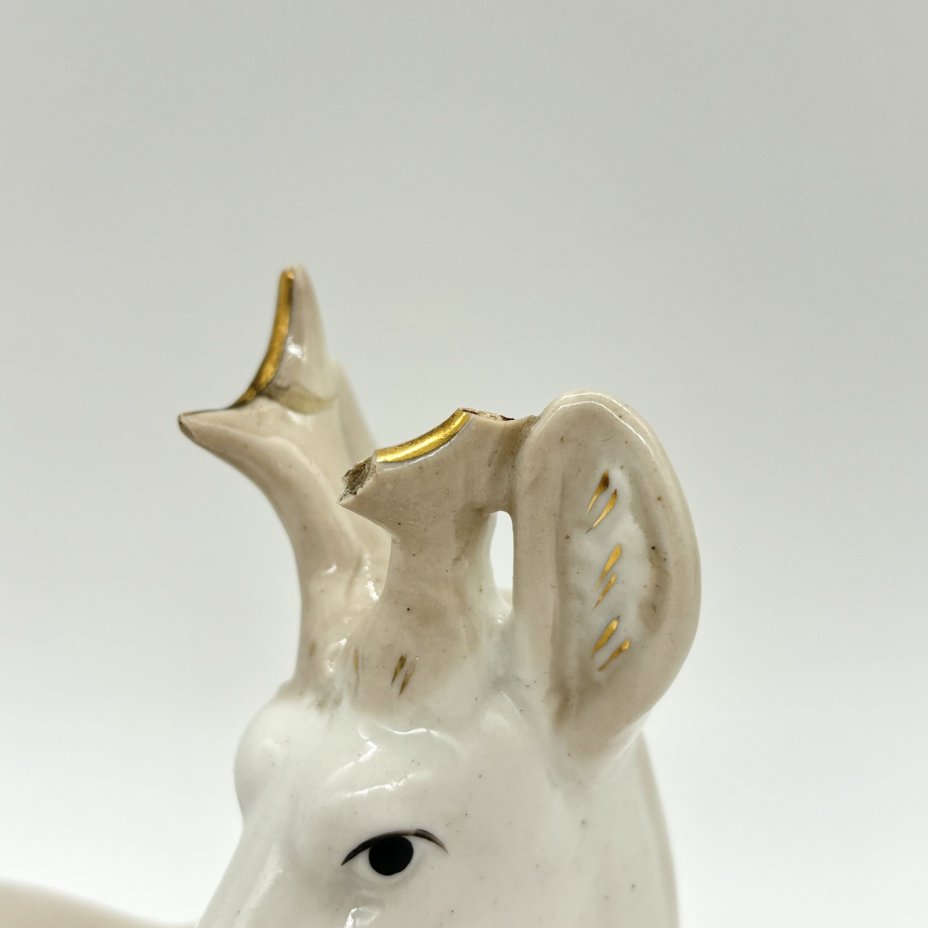 Статуэтка "Олень", фарфор, Золочение, СССР, 1960-1980 гг.