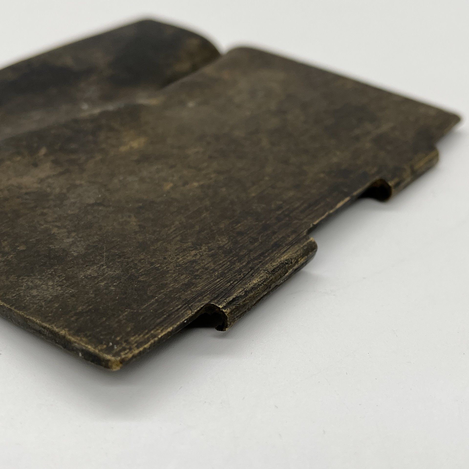 Створка от складня трёхстворчатого «Деисус» (Иисус Христос, Иоанн Креститель и Богоматерь), латунь, Российская империя, 1800-1850 гг.