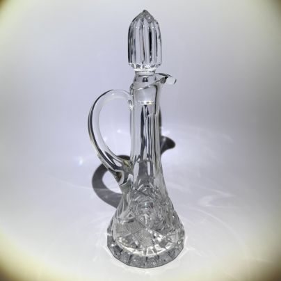 Графин для крепких напитков с резным декором, хрусталь, алмазная грань, Стеклозавод «Неман», Беларусь, 2000-2010 гг.