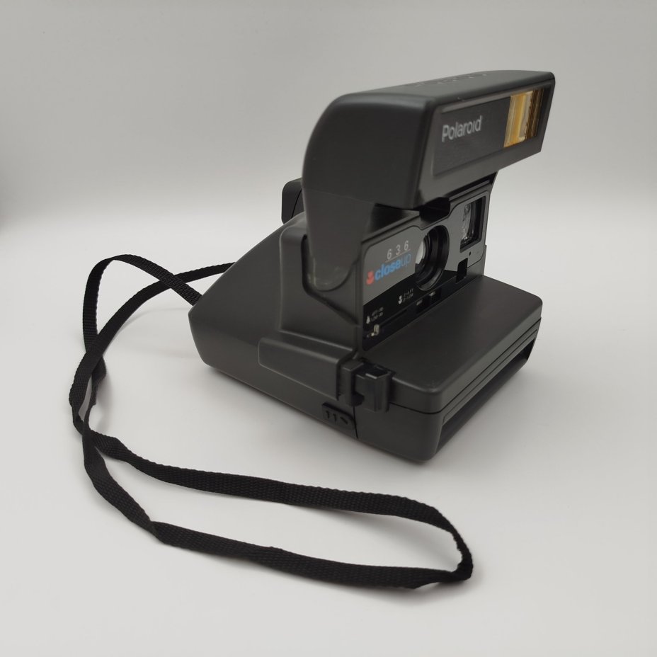 Фотоаппарат мгновенной печати "Polaroid 636 Close Up" в оригинальной коробке с инструкцией, пластик, картон, Polaroid, Великобритания, 1990-1994 гг.