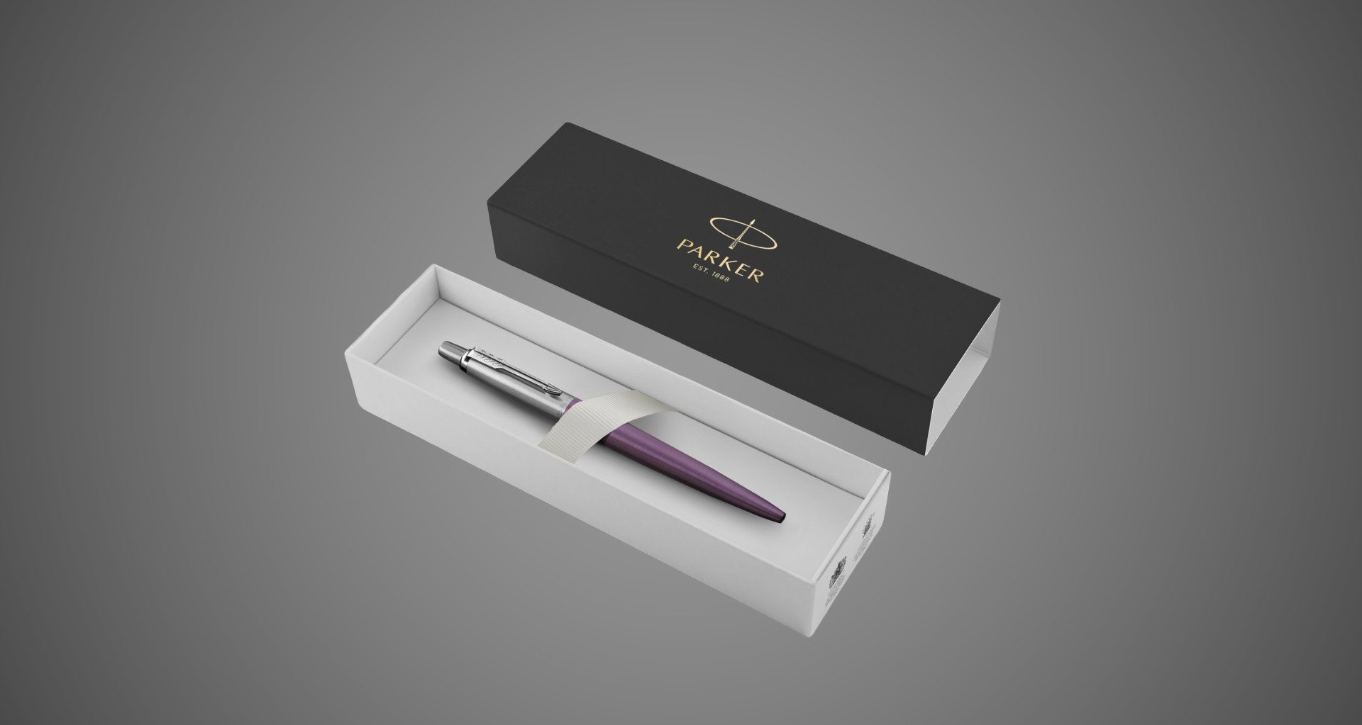 Шариковая ручка Parker Jotter Essential, Victoria Violet CT, стержень: Mblue, Лаки и смолы: лак, сталь, хром