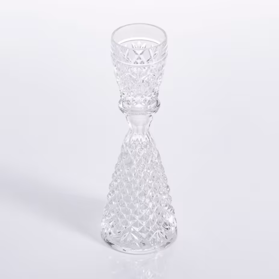 Миниатюрный штоф с пробкой-рюмкой, хрусталь, СССР, 1970-1990 гг.