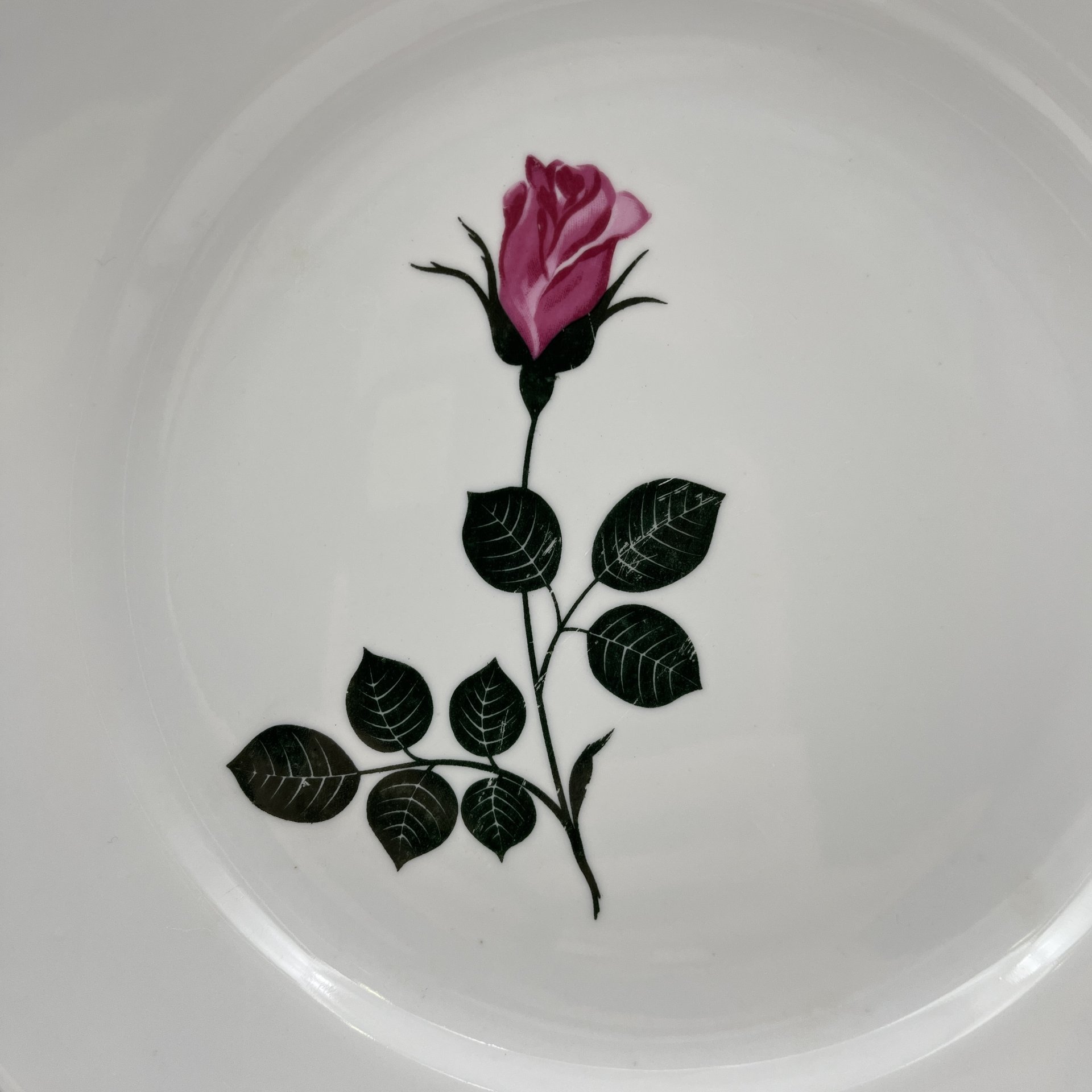 Набор из 6-ти обеденных тарелок с изображением розы, фарфор, деколь, золочение, Kahla, ГДР, 1968-1987 гг.