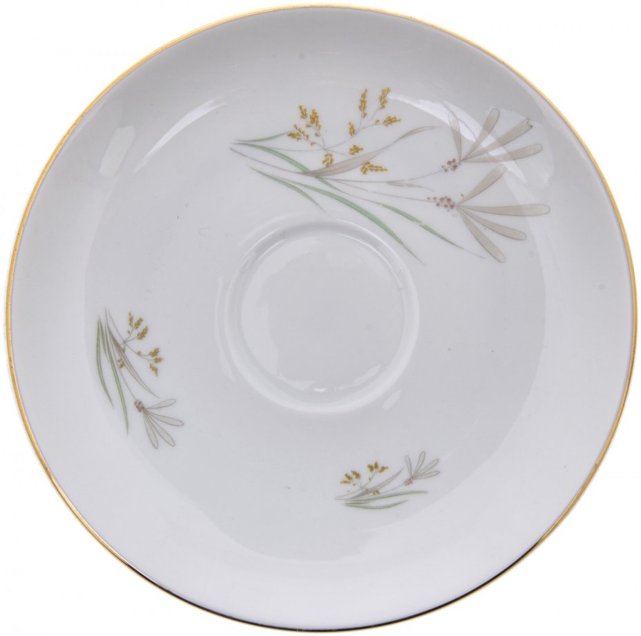 Чайная пара с цветочным декором, фарфор, роспись, золочение, KRISTER PORCELAIN FACTORY, Германия, 1952-1960 гг., Krister Porzellan-Manufaktur (KPM)
