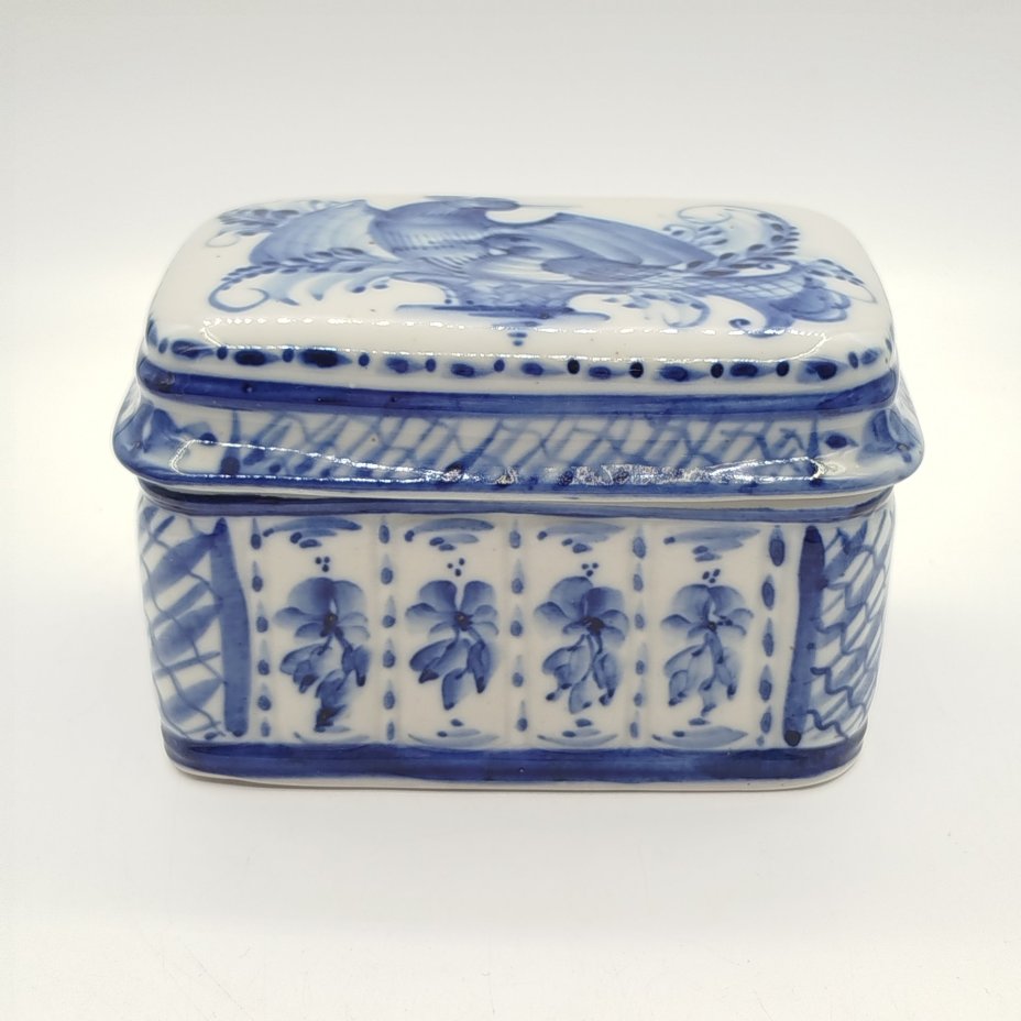 Шкатулка "Жар-Птица", Гжель