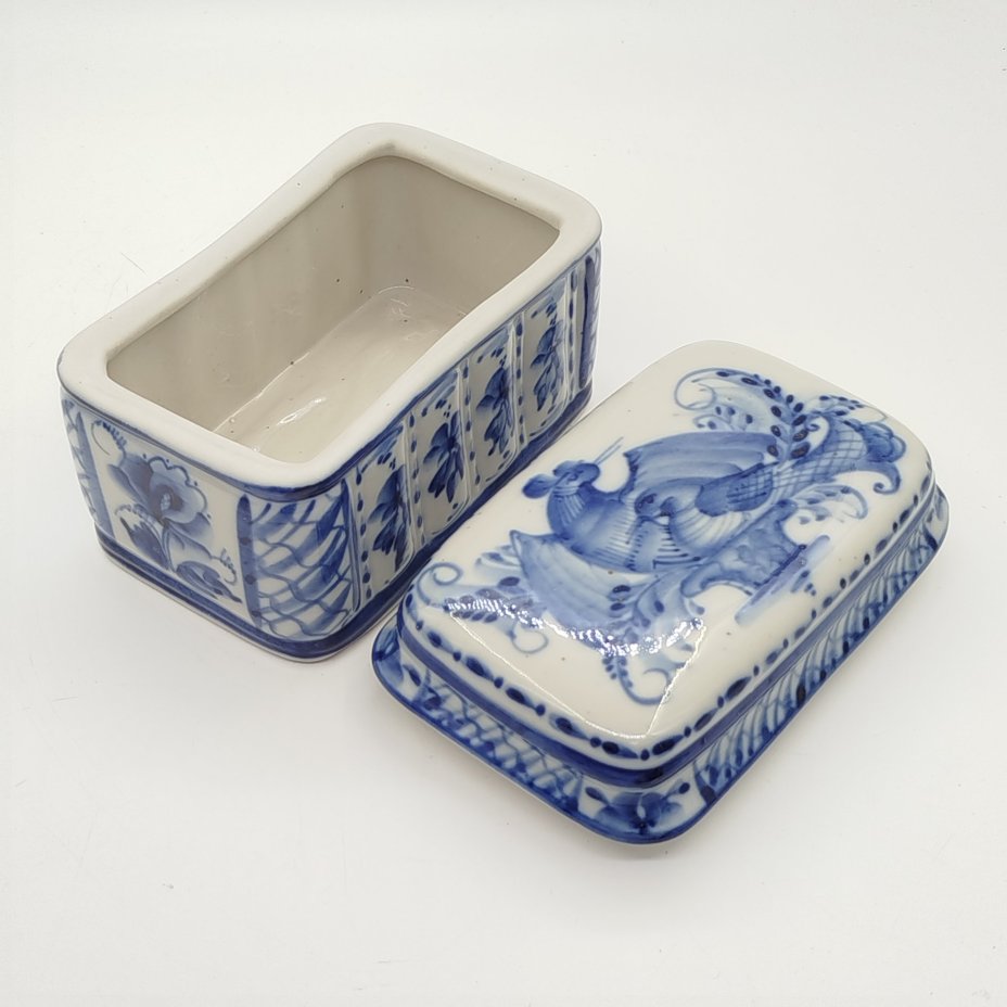 Шкатулка "Жар-Птица", Гжель