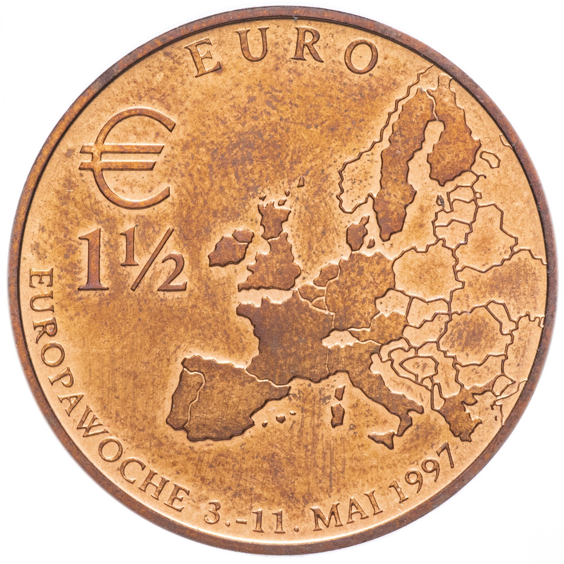 Жетон Германия 1,5 евро "Ежегодная Европейская неделя (Europawoche) в Берлине"