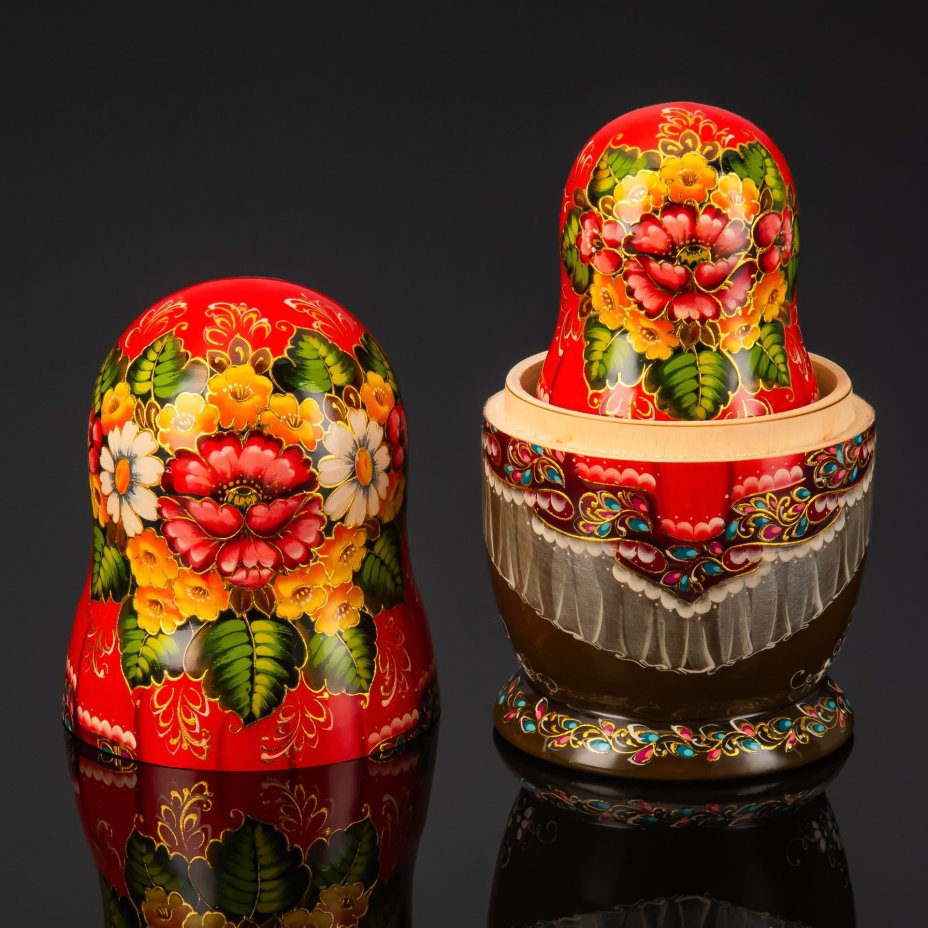 Матрешка "Москва" (7 мест), автор росписи С.А. Лонченкова