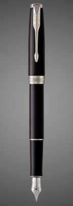 Перьевая ручка Parker Sonnet F539, цвет: LaqBlack СT, перо: F, цвет чернил: black, в подарочной упаковке, Лаки и смолы: лак, латунь