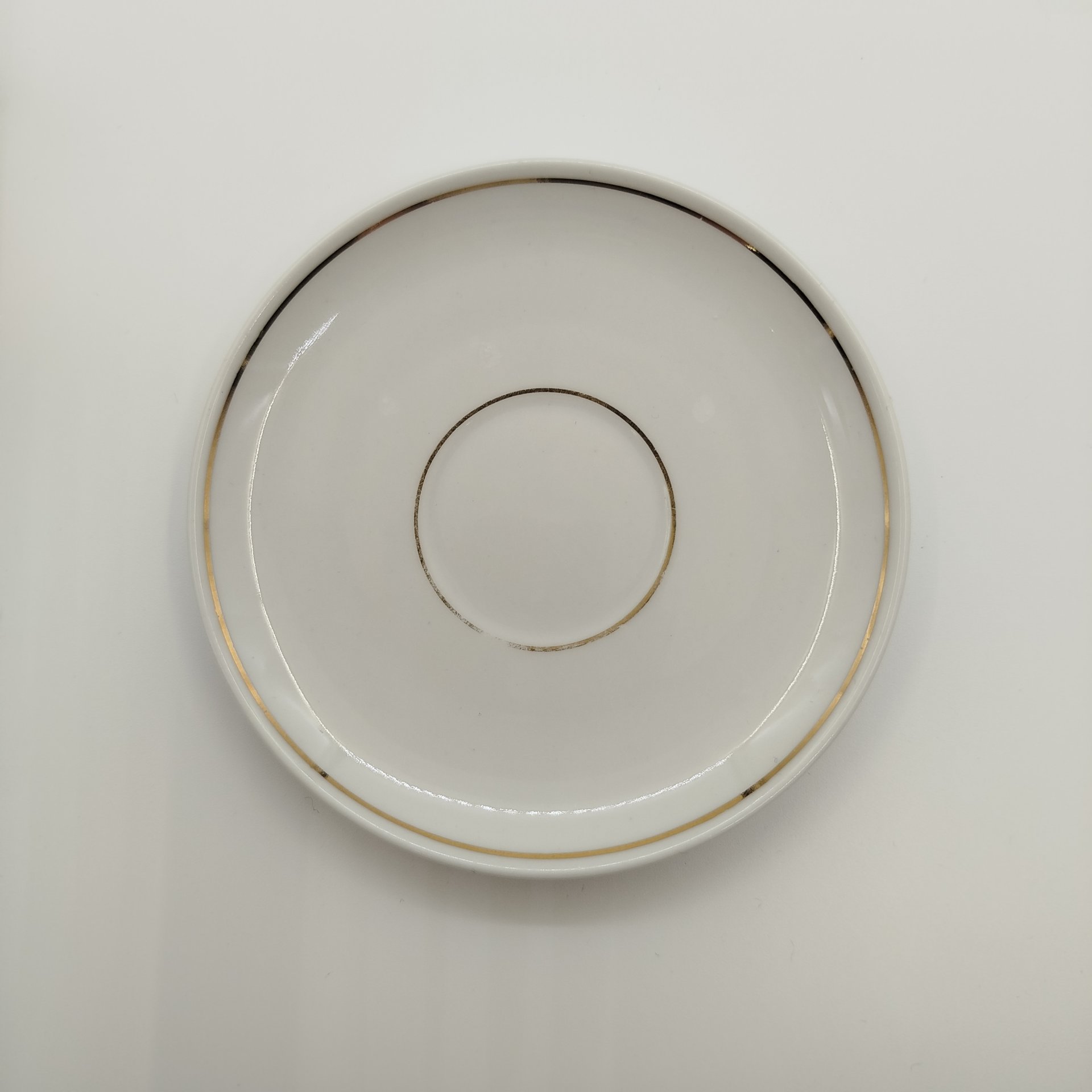 Кофейная пара сувенирная, украшенная гербом города Sellin-a-Rugen, фарфор, обводка, деколь с подрисовкой, золочение, ГДР, 1960-1980 гг.