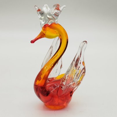 Статуэтка "Царевна-Лебедь", цветное стекло, гутная техника, Российская Федерация, 1990-2015 гг.