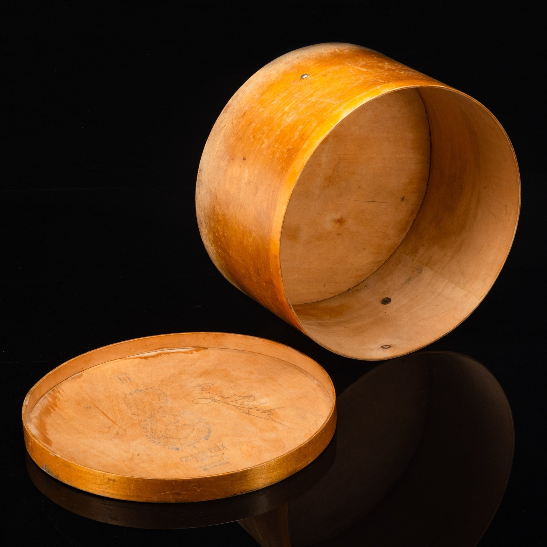 Коробка шляпная "Grand Prix Paris-1900", дерево, лак, металл, Лютерма (Luterma), Таллинская фанерно-мебельная фабрика Лютера, Российская империя, 1900-1915 гг.