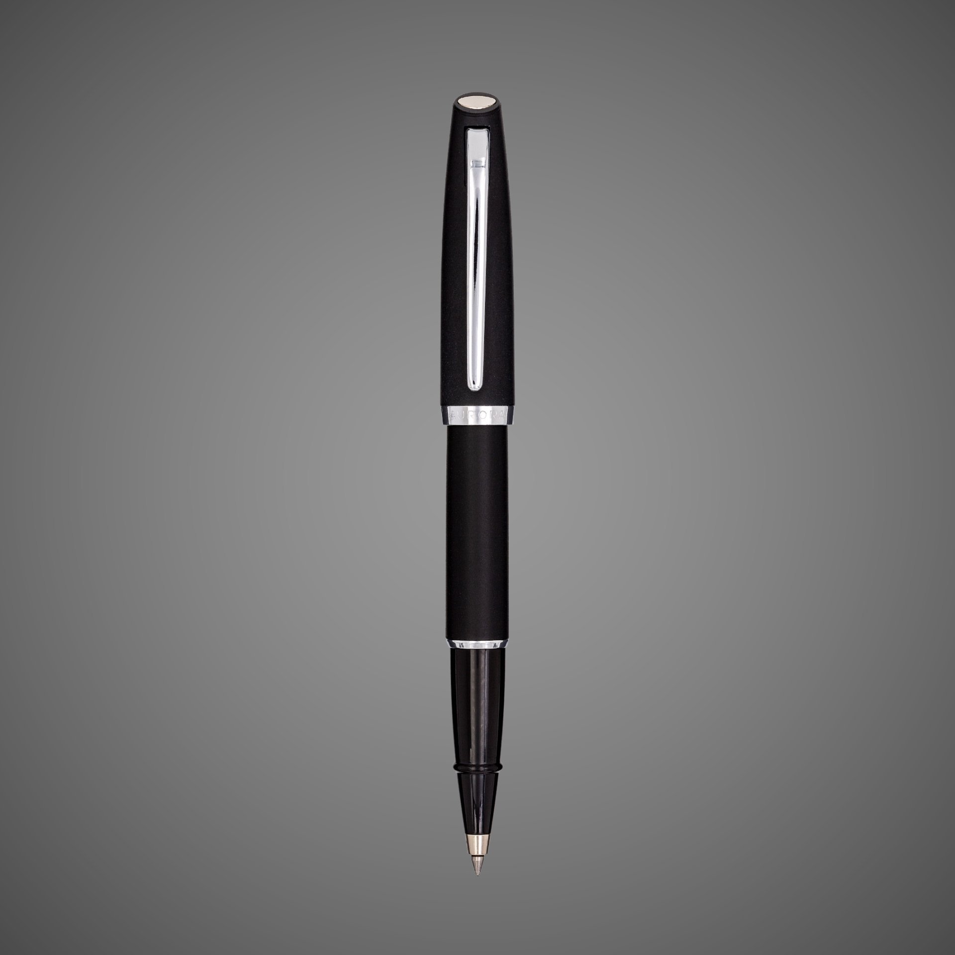 Ручка-роллер Aurora Style Resina Matt Black CT, в подарочной коробке, Лаки и смолы: смола, хром
