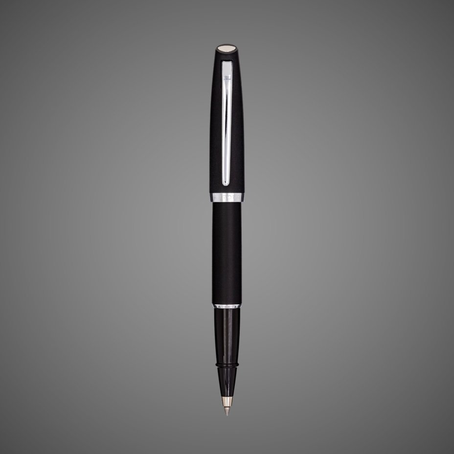 Ручка-роллер Aurora Style Resina Matt Black CT, в подарочной коробке, Лаки и смолы: смола, хром