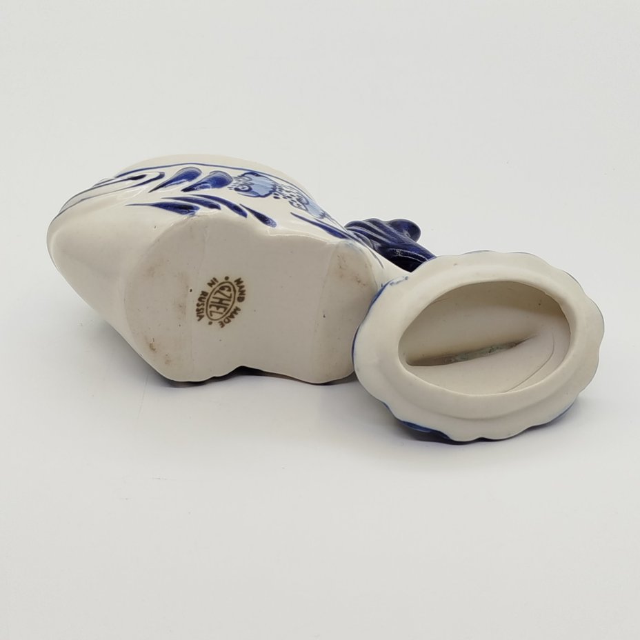 Икорница миниатюрная "Рыба-кит", Гжель