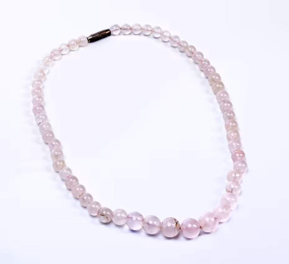 Бусы винтажные из кварца, камень, нить, Индия, 1970-1990 гг.