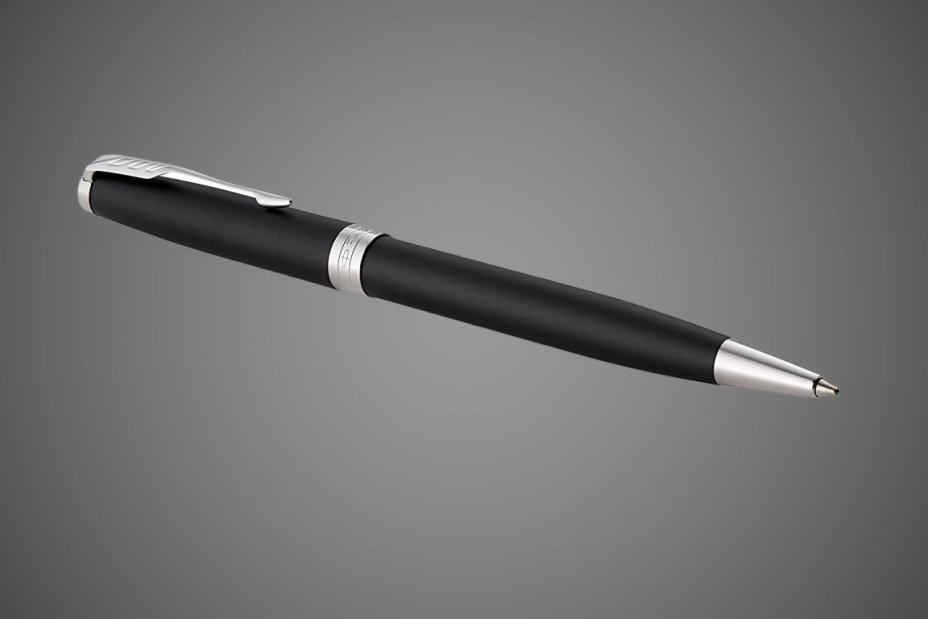 Шариковая ручка Parker Sonnet , Matte Black CT, стержень: M, цвет чернил: black , в подарочной упаковке, Лаки и смолы: лак, латунь, нержавеющая сталь, палладий, позолота