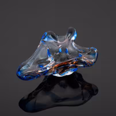 Пепельница винтажная, Мстисовский стекольный завод, Mstisov Glassworks (Стекольный завод в Мстишов)