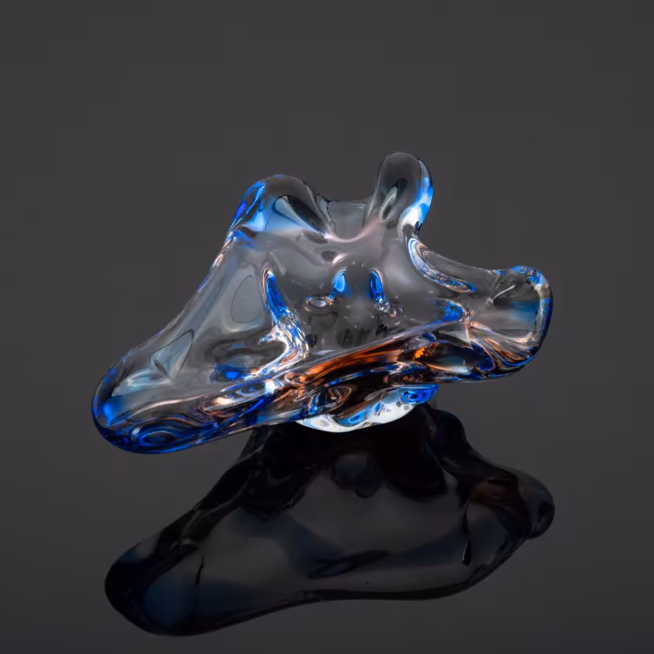 Пепельница винтажная, Мстисовский стекольный завод, Mstisov Glassworks (Стекольный завод в Мстишов)