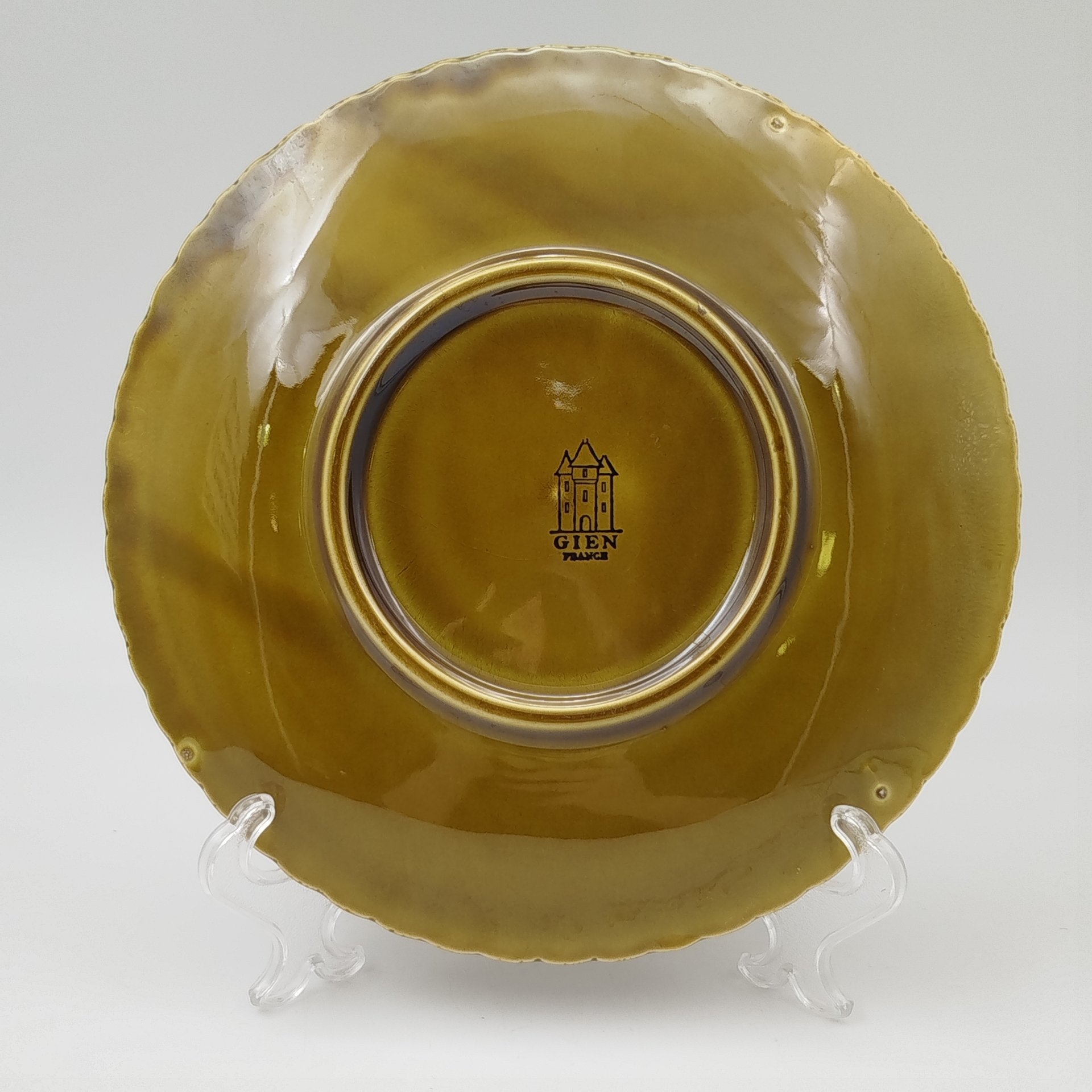 Декоративная тарелка из серии "Замки Франции"  (Loches), Gien, керамика, глазурь, Франция, 1960-1971 гг.