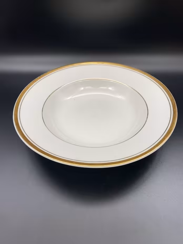 Тарелка суповая, фарфор, золочение, Ленинградский фарфоровый завод (ЛФЗ), СССР, 1970-1986 гг., Ленинградский фарфоровый завод (ЛФЗ)