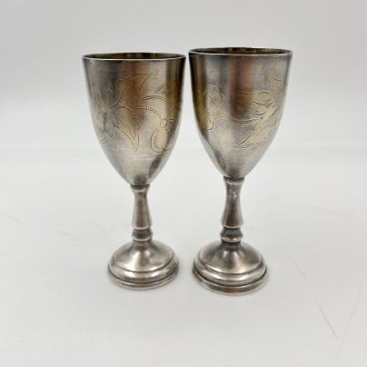 Пара рюмок, мНЦ (медь-никель-цинк), СССР, 1970-1990 гг.