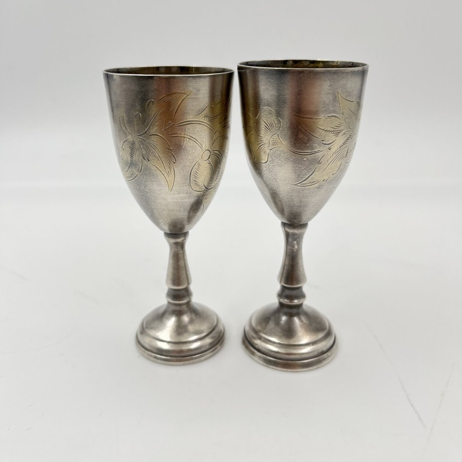 Пара рюмок, мНЦ (медь-никель-цинк), СССР, 1970-1990 гг.