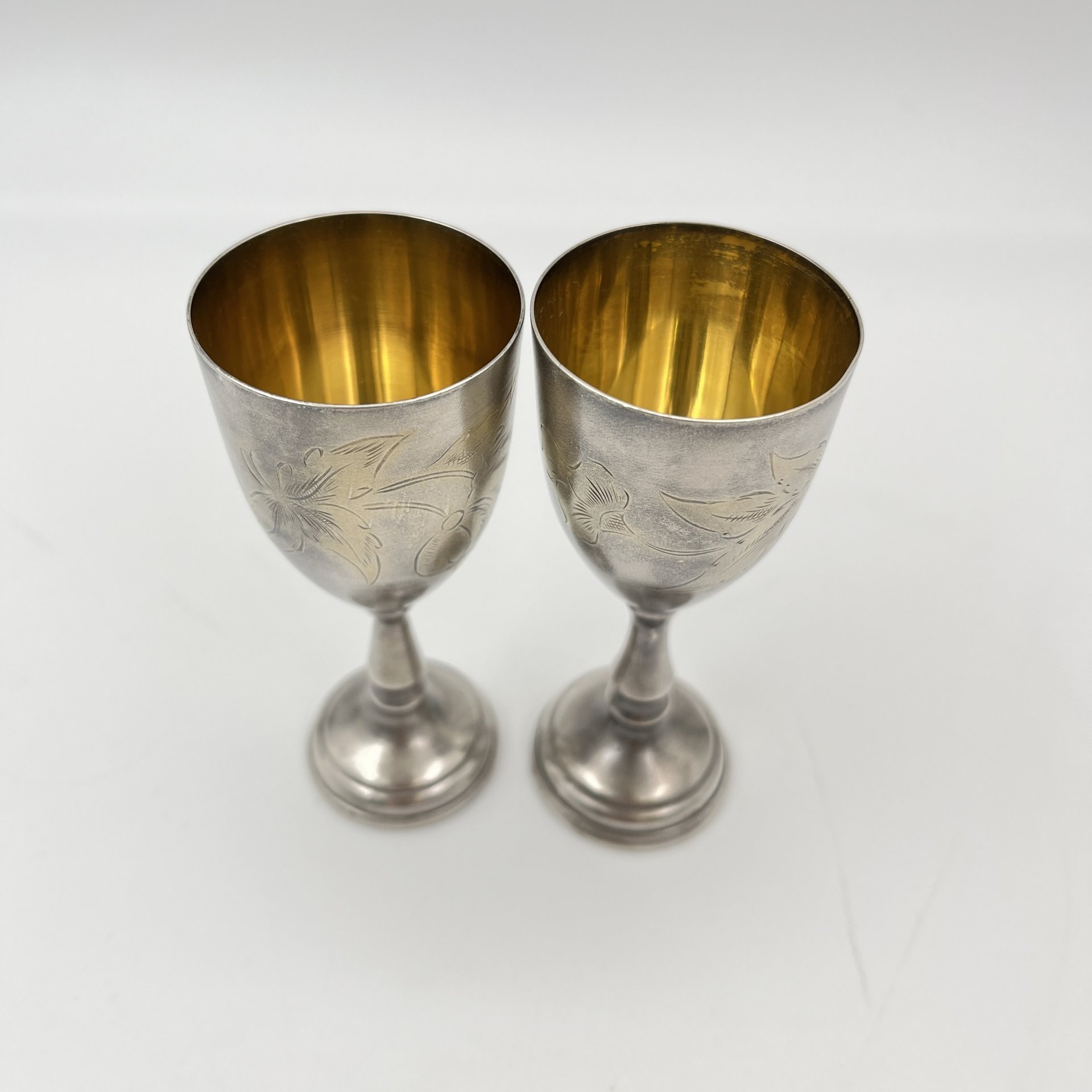 Пара рюмок, мНЦ (медь-никель-цинк), СССР, 1970-1990 гг.