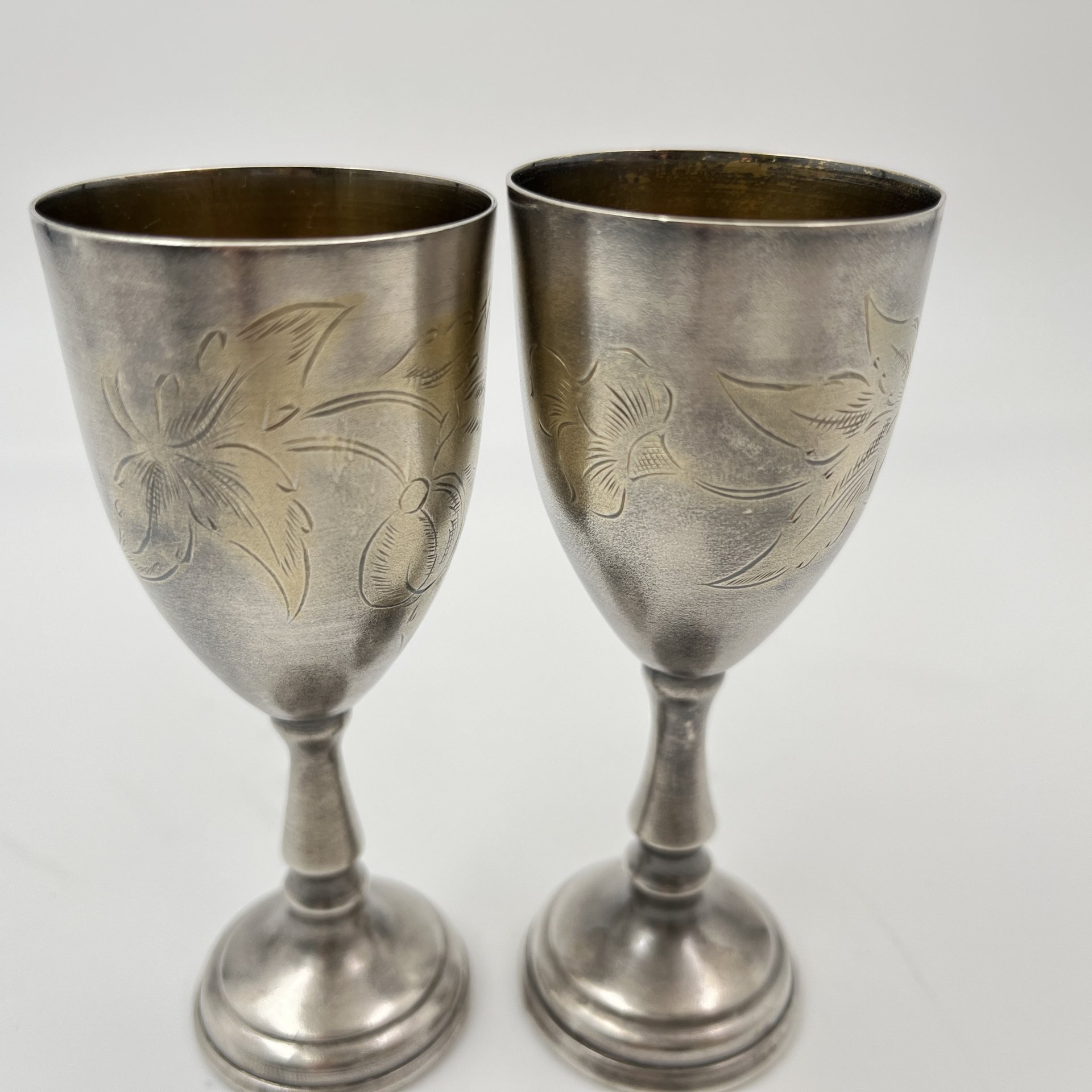 Пара рюмок, мНЦ (медь-никель-цинк), СССР, 1970-1990 гг.