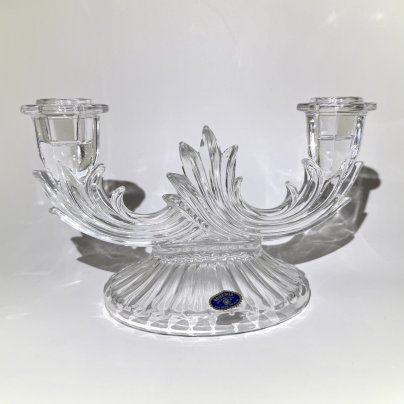 Подсвечник 2-х рожковый (дикирий), стекло, Bohemia Crystalite, Чехия, 1990-2010 гг., Bohemia Crystalite