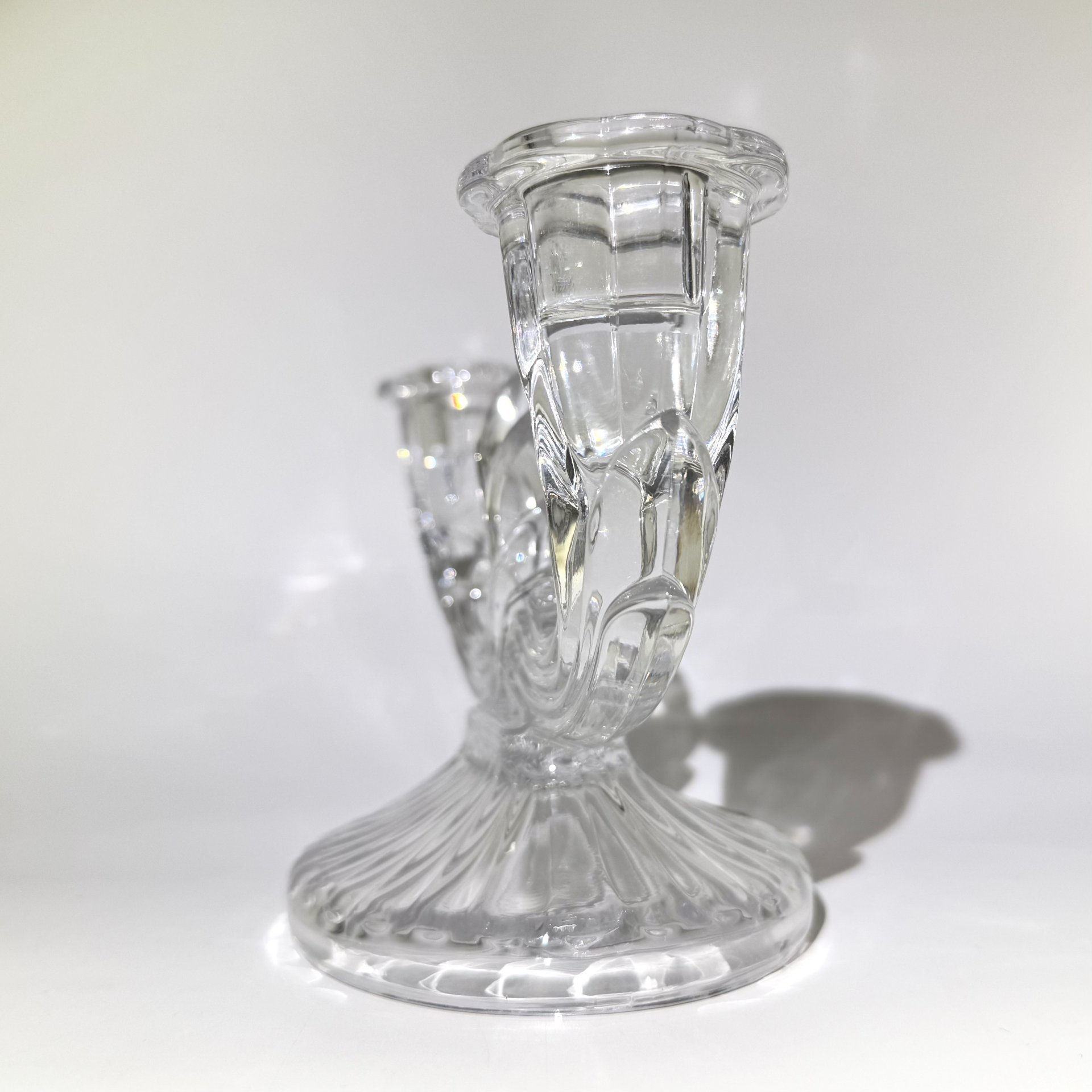 Подсвечник 2-х рожковый (дикирий), стекло, Bohemia Crystalite, Чехия, 1990-2010 гг., Bohemia Crystalite