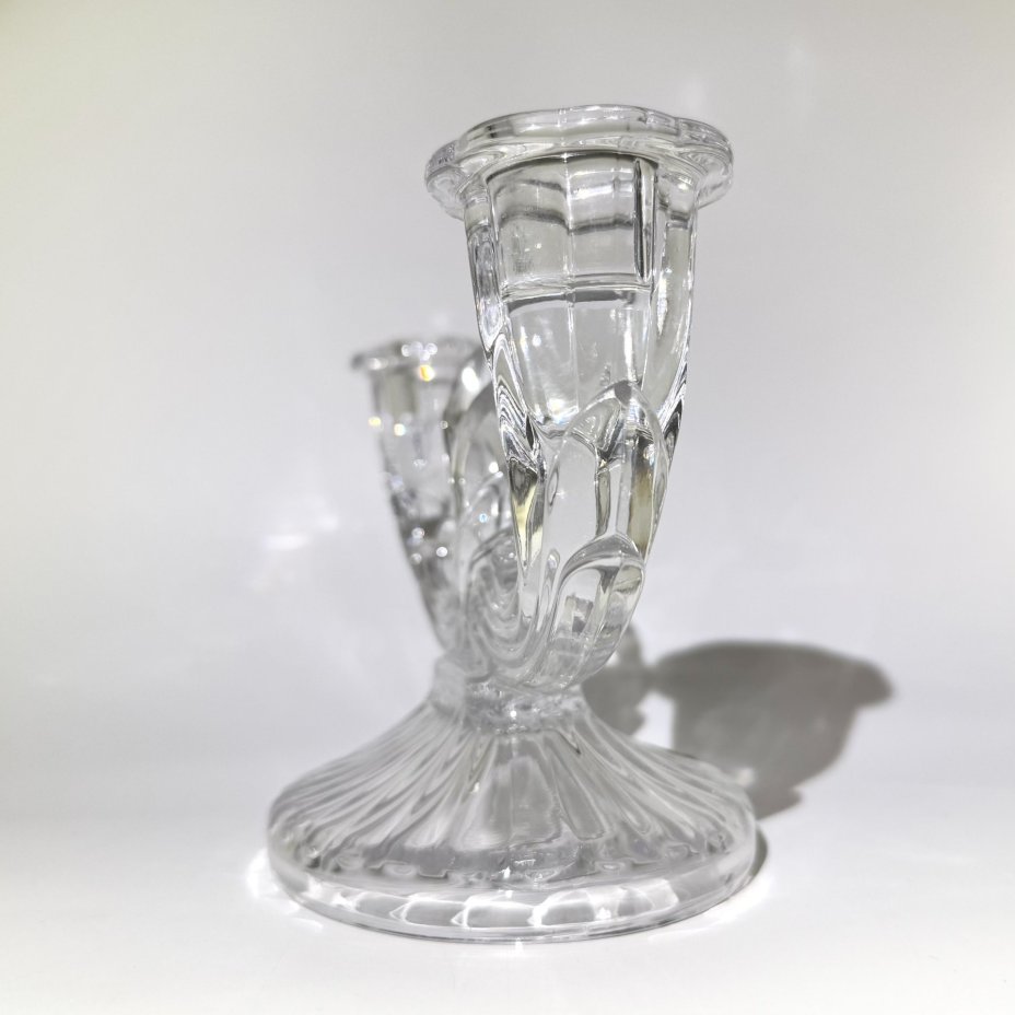 Подсвечник 2-х рожковый (дикирий), стекло, Bohemia Crystalite, Чехия, 1990-2010 гг., Bohemia Crystalite