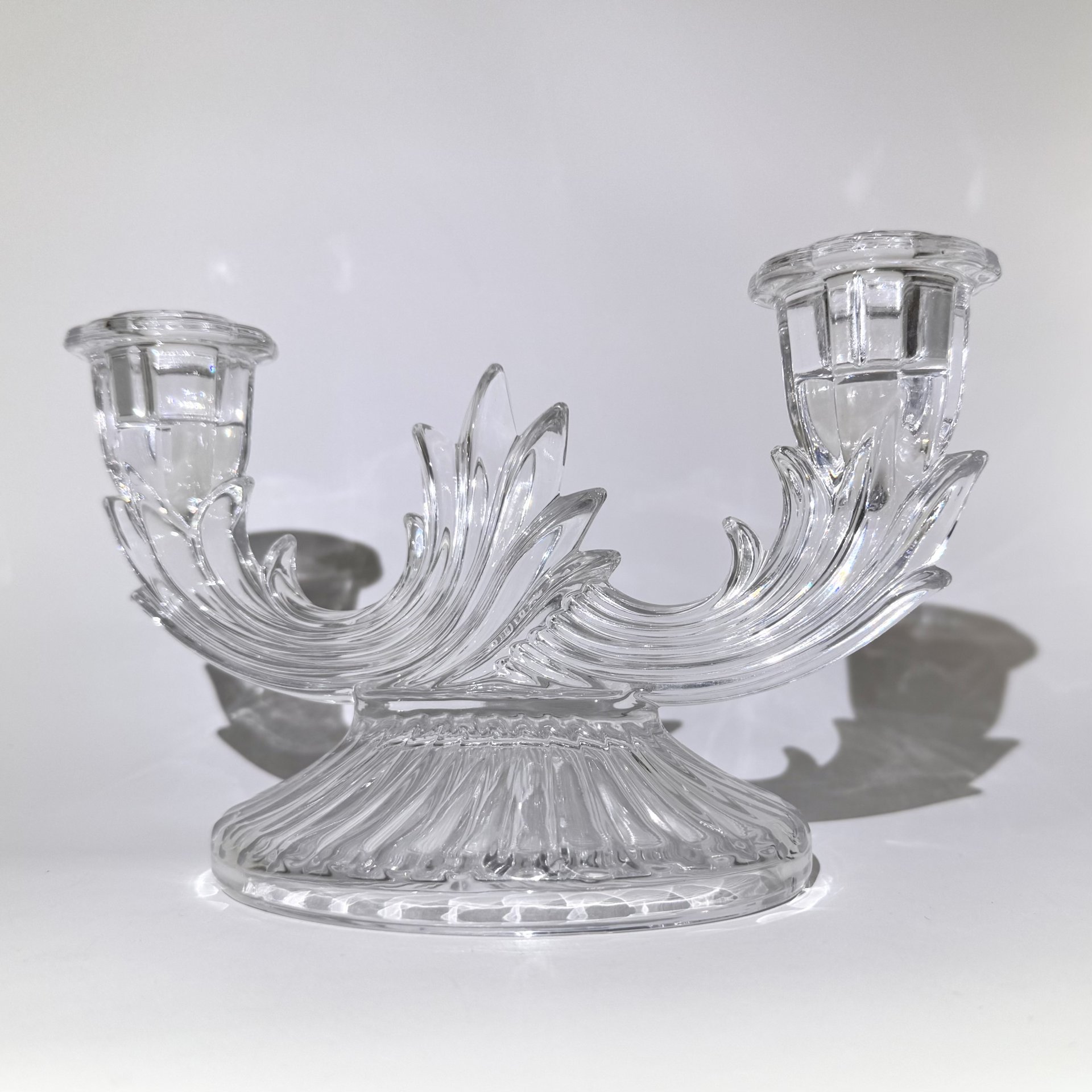 Подсвечник 2-х рожковый (дикирий), стекло, Bohemia Crystalite, Чехия, 1990-2010 гг., Bohemia Crystalite