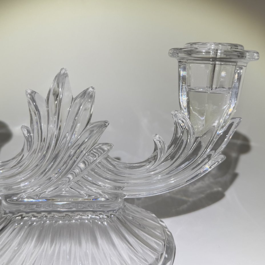 Подсвечник 2-х рожковый (дикирий), стекло, Bohemia Crystalite, Чехия, 1990-2010 гг., Bohemia Crystalite