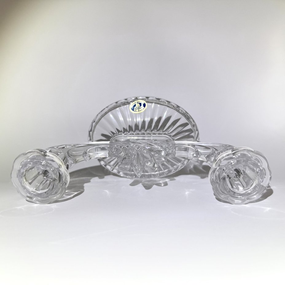 Подсвечник 2-х рожковый (дикирий), стекло, Bohemia Crystalite, Чехия, 1990-2010 гг., Bohemia Crystalite