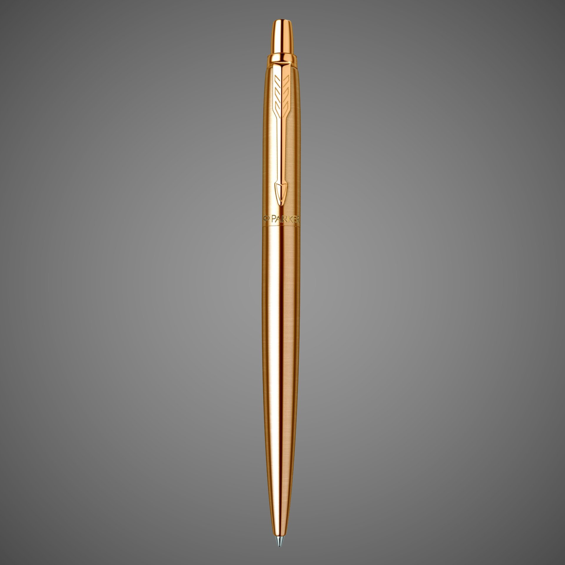 Шариковая ручка Parker Jotter 70th Anniversary Gold GT, стержень: F, цвет чернил: blue в подарочной упаковке., Лаки и смолы: лак, нержавеющая сталь