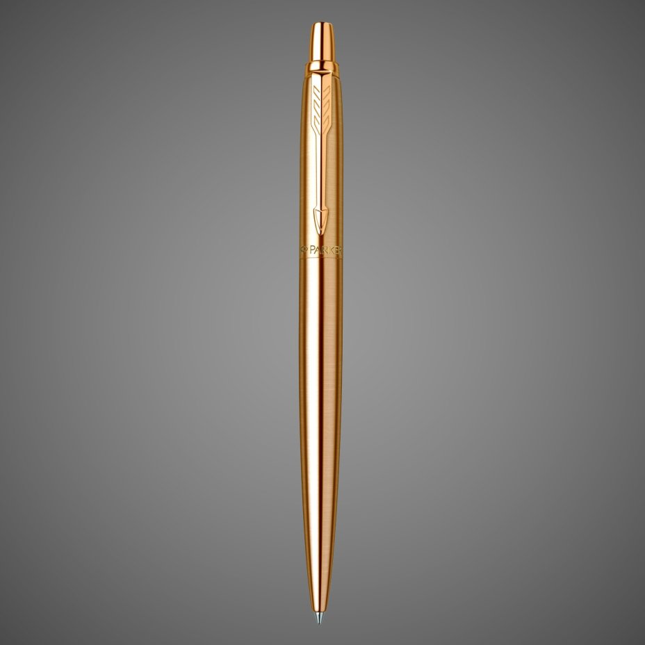 Шариковая ручка Parker Jotter 70th Anniversary Gold GT, стержень: F, цвет чернил: blue в подарочной упаковке., Лаки и смолы: лак, нержавеющая сталь