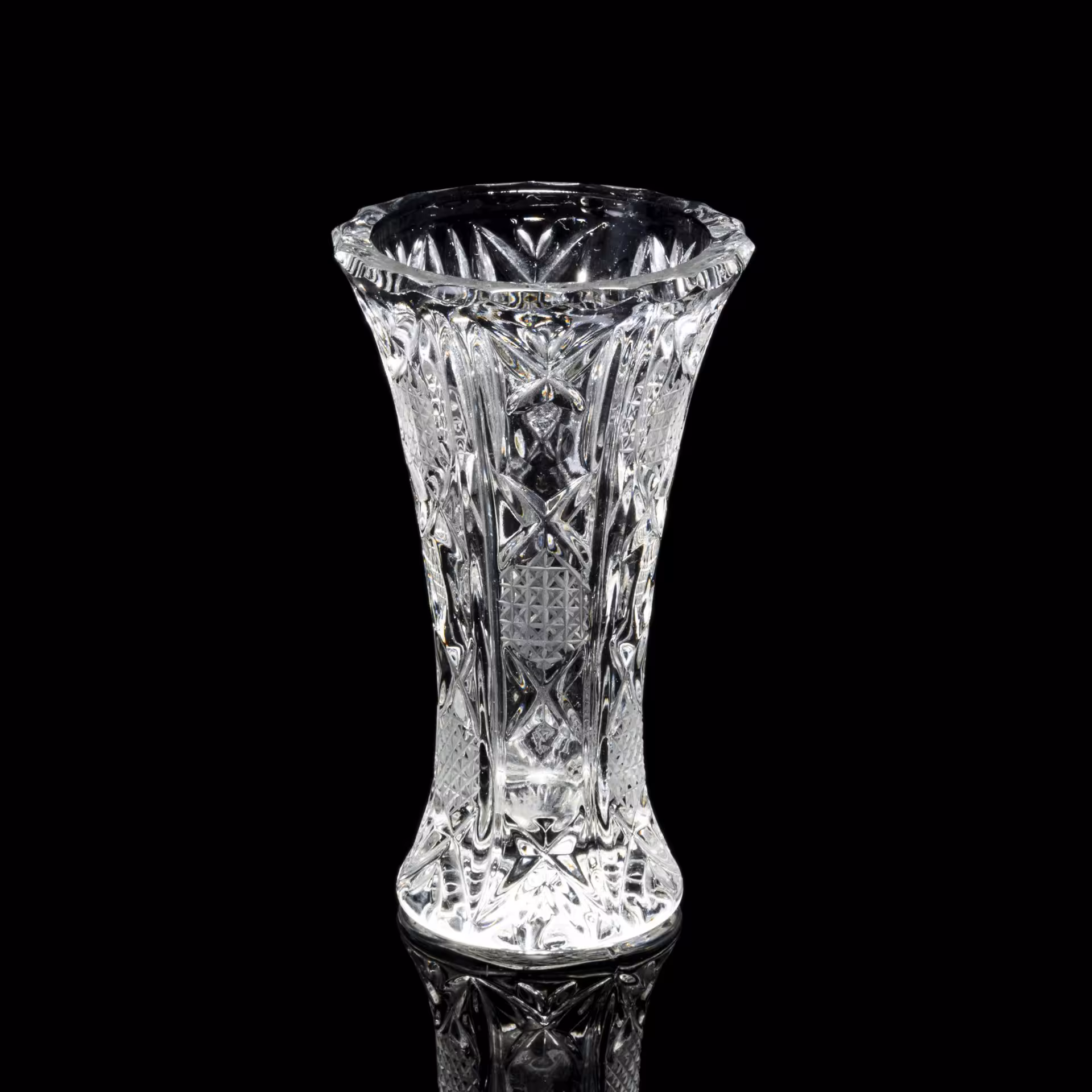 Ваза для цветов, хрусталь, алмазная грань, СССР, 1970-1990 гг.